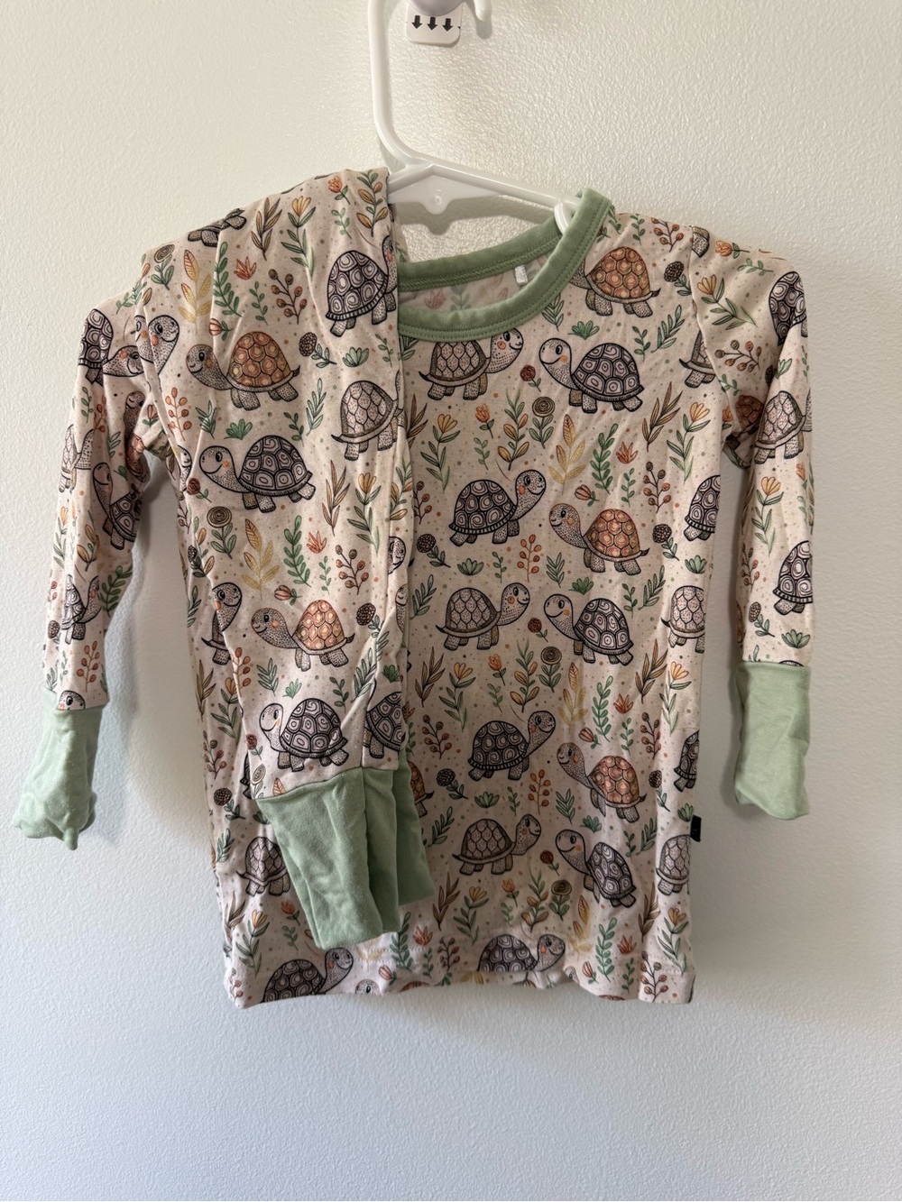 The Sleepy Sloth Turtle Print Long Sleeve Pajama Set